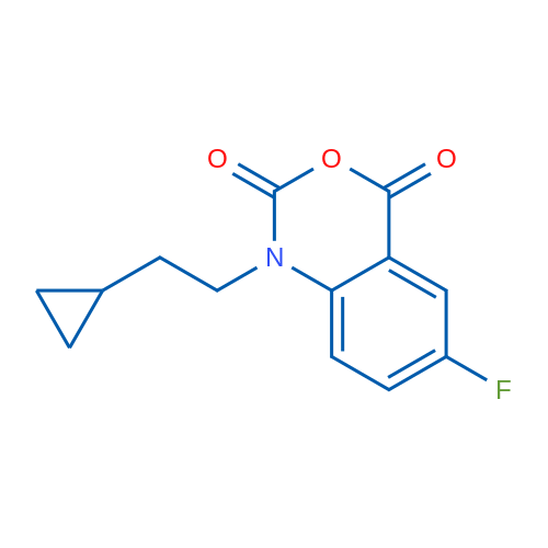 1-(2-Cyclopropylethyl)-6-fluoro-1H-benzo[d][1,3]oxazine-2,4-dione 250mg