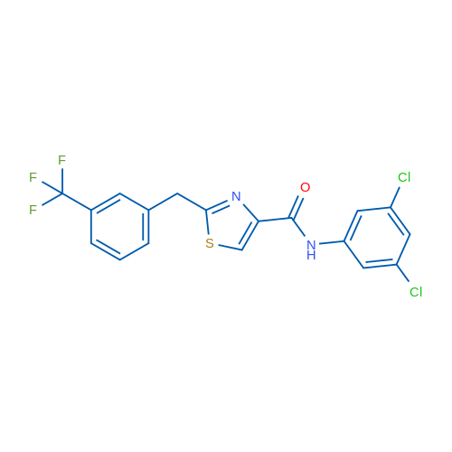 N-(3,5-Dichlorophenyl)-2-{[3-(trifluoromethyl)phenyl]methyl}-1,3-thiazole-4-carboxamide 1g