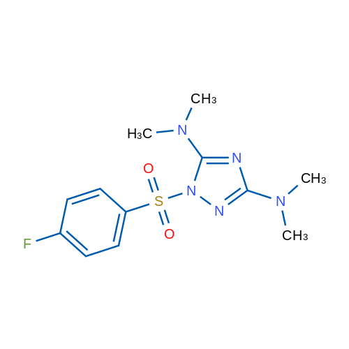 1-(4-Fluorobenzenesulfonyl)-N3,N3,N5,N5-tetramethyl-1H-1,2,4-triazole-3,5-diamine 1g