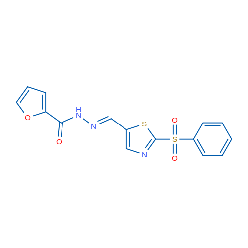 N'-[(1E)-[2-(Benzenesulfonyl)-1,3-thiazol-5-yl]methylidene]furan-2-carbohydrazide 1g