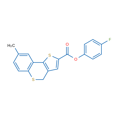4-Fluorophenyl 8-methyl-4H-thieno[3,2-c]thiochromene-2-carboxylate 1g