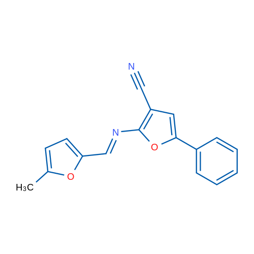 2-[(E)-[(5-Methylfuran-2-yl)methylidene]amino]-5-phenylfuran-3-carbonitrile 1g