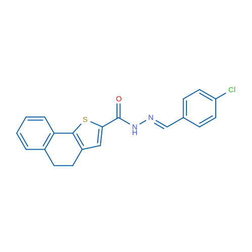 N'-[(1E)-(4-Chlorophenyl)methylidene]-4H,5H-naphtho[1,2-b]thiophene-2-carbohydrazide 1g