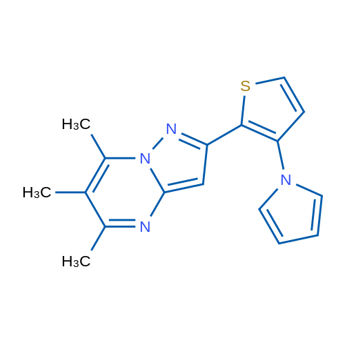 1-(2-{5,6,7-trimethylpyrazolo[1,5-a]pyrimidin-2-yl}thiophen-3-yl)-1H-pyrrole 1g