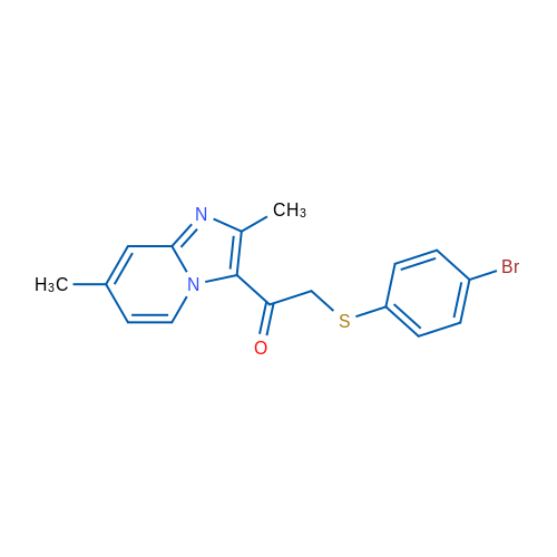 2-[(4-Bromophenyl)sulfanyl]-1-{2,7-dimethylimidazo[1,2-a]pyridin-3-yl}ethan-1-one 1g