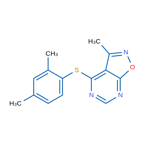4-[(2,4-Dimethylphenyl)sulfanyl]-3-methyl-[1,2]oxazolo[5,4-d]pyrimidine 1g