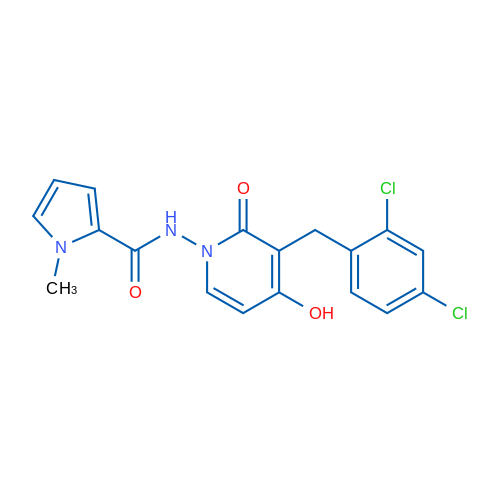 N-{3-[(2,4-dichlorophenyl)methyl]-4-hydroxy-2-oxo-1,2-dihydropyridin-1-yl}-1-methyl-1H-pyrrole-2-carboxamide 1g