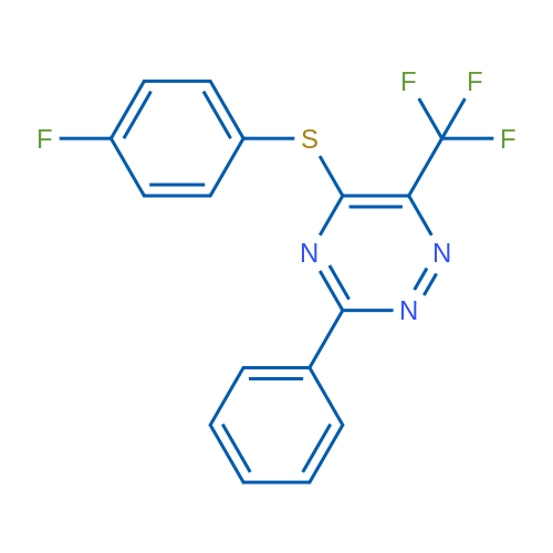 5-[(4-Fluorophenyl)sulfanyl]-3-phenyl-6-(trifluoromethyl)-1,2,4-triazine 1g
