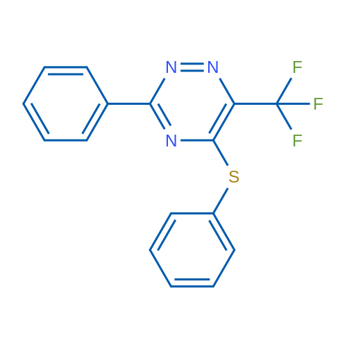 3-Phenyl-5-(phenylsulfanyl)-6-(trifluoromethyl)-1,2,4-triazine 1g