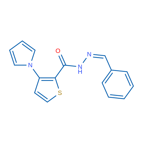 N'-[(1Z)-Phenylmethylidene]-3-(1H-pyrrol-1-yl)thiophene-2-carbohydrazide 1g