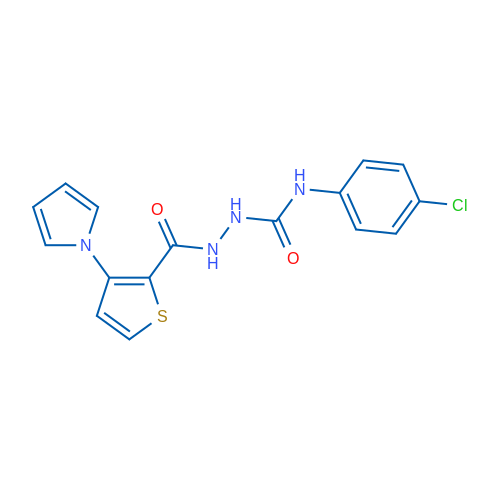 N-{[(4-chlorophenyl)carbamoyl]amino}-3-(1H-pyrrol-1-yl)thiophene-2-carboxamide 1g