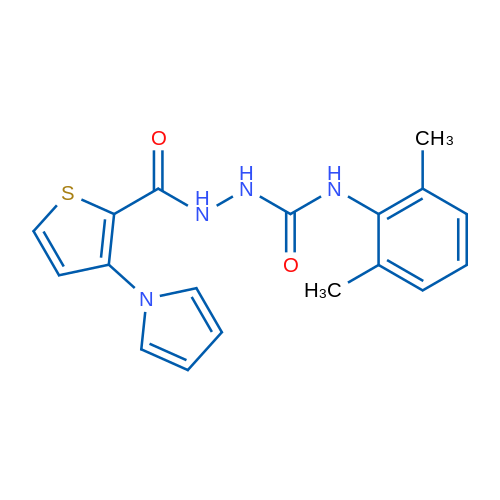 N-{[(2,6-dimethylphenyl)carbamoyl]amino}-3-(1H-pyrrol-1-yl)thiophene-2-carboxamide 1g