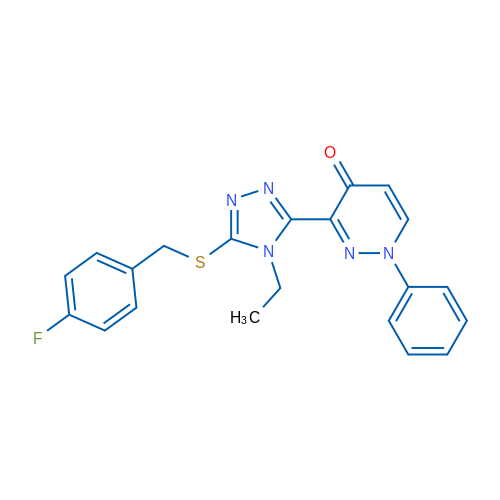 3-(4-Ethyl-5-{[(4-fluorophenyl)methyl]sulfanyl}-4H-1,2,4-triazol-3-yl)-1-phenyl-1,4-dihydropyridazin-4-one 1g