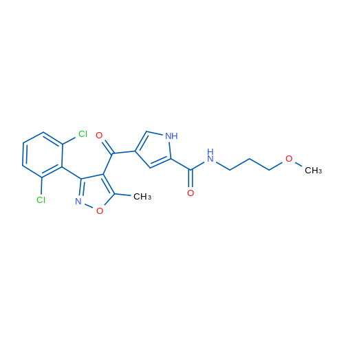 4-[3-(2,6-Dichlorophenyl)-5-methyl-1,2-oxazole-4-carbonyl]-N-(3-methoxypropyl)-1H-pyrrole-2-carboxamide 1g