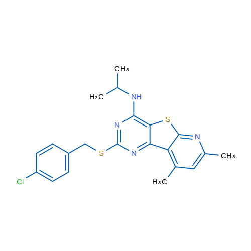 4-{[(4-chlorophenyl)methyl]sulfanyl}-11,13-dimethyl-N-(propan-2-yl)-8-thia-3,5,10-triazatricyclo[7.4.0.0^{2,7}]trideca-1(13),2(7),3,5,9,11-hexaen-6-amine 1g
