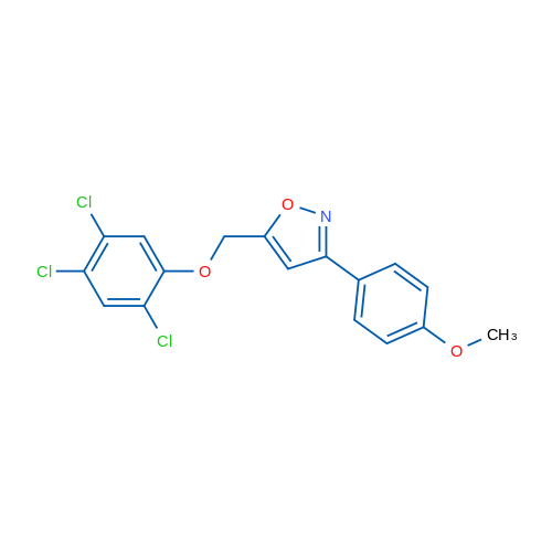 3-(4-Methoxyphenyl)-5-[(2,4,5-trichlorophenoxy)methyl]-1,2-oxazole 1g