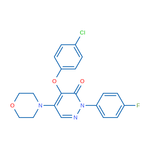 4-(4-Chlorophenoxy)-2-(4-fluorophenyl)-5-(morpholin-4-yl)-2,3-dihydropyridazin-3-one 1g