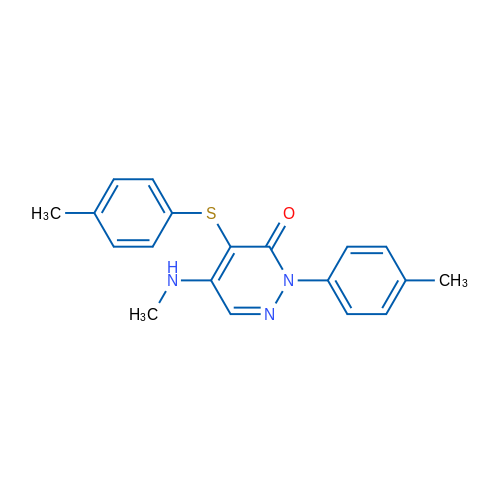 5-(Methylamino)-2-(4-methylphenyl)-4-[(4-methylphenyl)sulfanyl]-2,3-dihydropyridazin-3-one 1g