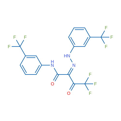 (2Z)-4,4,4-Trifluoro-3-oxo-N-[3-(trifluoromethyl)phenyl]-2-{2-[3-(trifluoromethyl)phenyl]hydrazin-1-ylidene}butanamide 1g