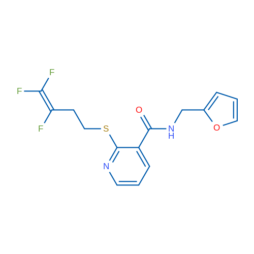 N-[(Furan-2-yl)methyl]-2-[(3,4,4-trifluorobut-3-en-1-yl)sulfanyl]pyridine-3-carboxamide 1g