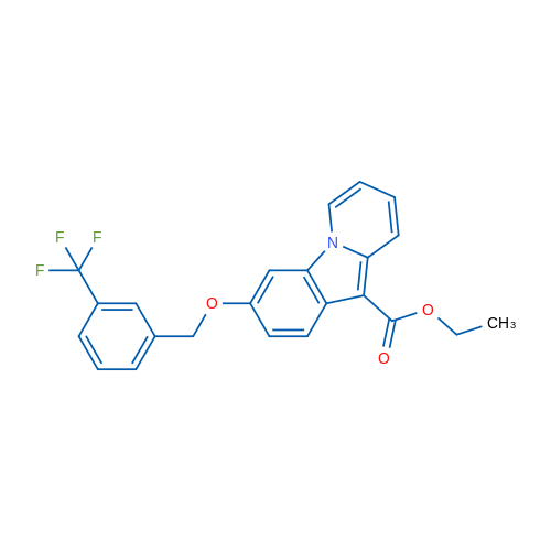 Ethyl 3-{[3-(trifluoromethyl)phenyl]methoxy}pyrido[1,2-a]indole-10-carboxylate 1g