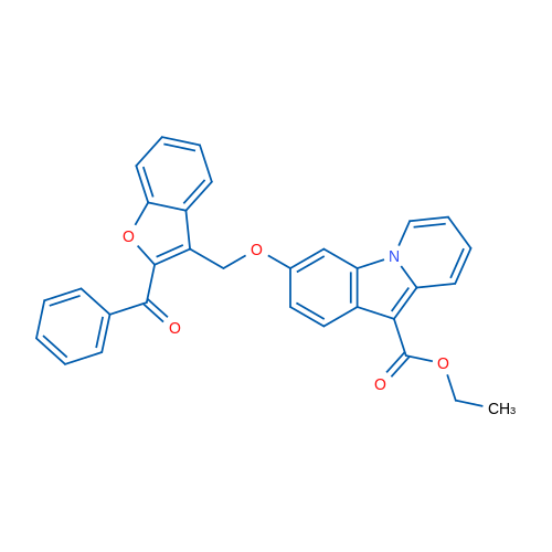 Ethyl 3-[(2-benzoyl-1-benzofuran-3-yl)methoxy]pyrido[1,2-a]indole-10-carboxylate 1g