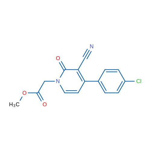 Methyl 2-[4-(4-chlorophenyl)-3-cyano-2-oxo-1,2-dihydropyridin-1-yl]acetate 1g