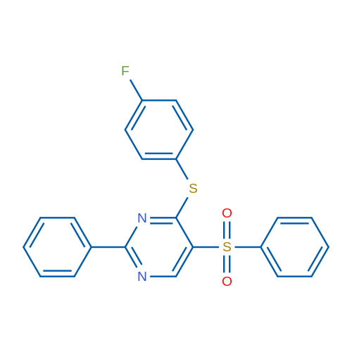 5-(Benzenesulfonyl)-4-[(4-fluorophenyl)sulfanyl]-2-phenylpyrimidine 1g