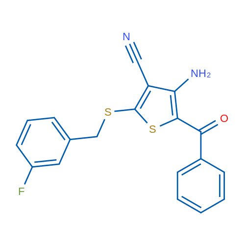 4-Amino-5-benzoyl-2-{[(3-fluorophenyl)methyl]sulfanyl}thiophene-3-carbonitrile 1g