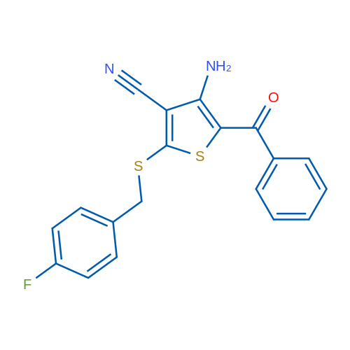4-Amino-5-benzoyl-2-{[(4-fluorophenyl)methyl]sulfanyl}thiophene-3-carbonitrile 1g