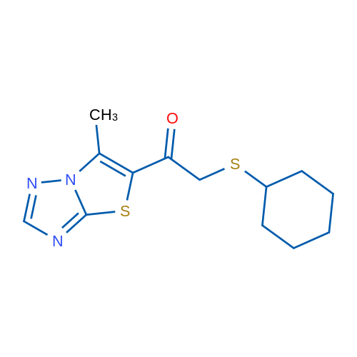 2-(Cyclohexylsulfanyl)-1-{6-methyl-[1,2,4]triazolo[3,2-b][1,3]thiazol-5-yl}ethan-1-one 5mg