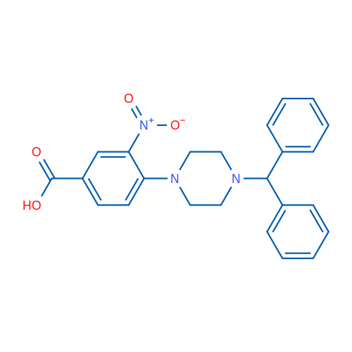 4-[4-(Diphenylmethyl)piperazin-1-yl]-3-nitrobenzoic acid 1g