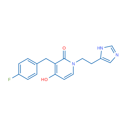 3-[(4-Fluorophenyl)methyl]-4-hydroxy-1-[2-(1H-imidazol-5-yl)ethyl]-1,2-dihydropyridin-2-one 10mg