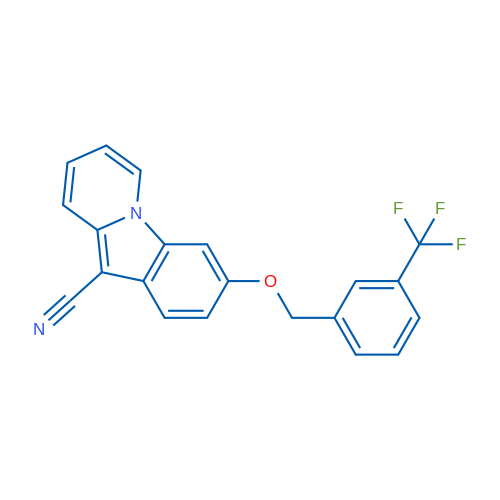 3-{[3-(trifluoromethyl)phenyl]methoxy}pyrido[1,2-a]indole-10-carbonitrile 1g