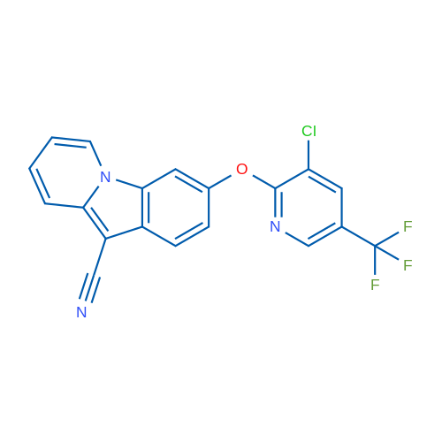3-{[3-chloro-5-(trifluoromethyl)pyridin-2-yl]oxy}pyrido[1,2-a]indole-10-carbonitrile 1g