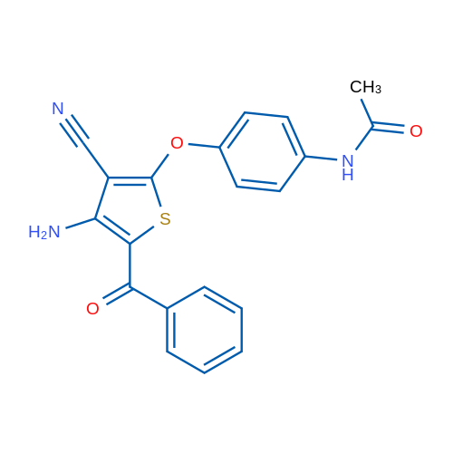 N-{4-[(4-amino-5-benzoyl-3-cyanothiophen-2-yl)oxy]phenyl}acetamide 1g
