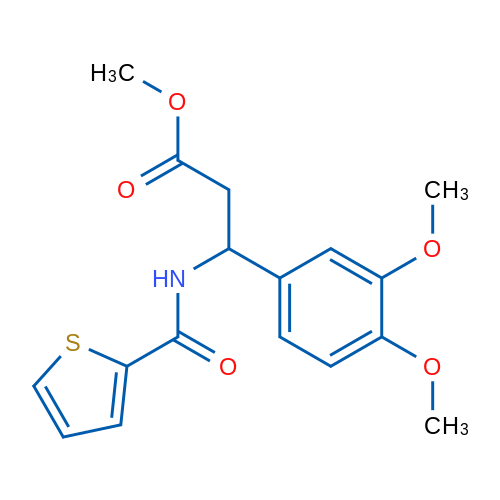 Methyl 3-(3,4-dimethoxyphenyl)-3-[(thiophen-2-yl)formamido]propanoate 1g