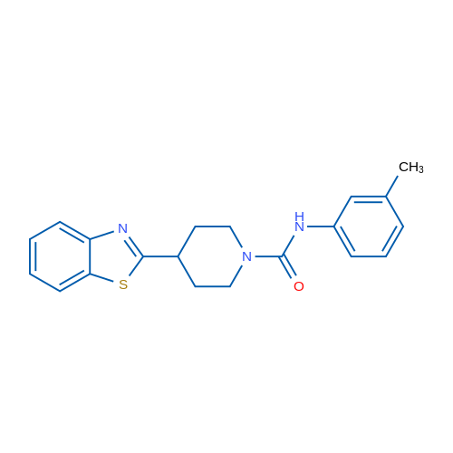 4-(1,3-Benzothiazol-2-yl)-N-(3-methylphenyl)piperidine-1-carboxamide 1g