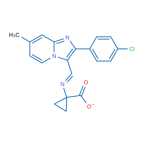 (E)-{[2-(4-chlorophenyl)-7-methylimidazo[1,2-a]pyridin-3-yl]methylidene}amino cyclopropanecarboxylate 1g