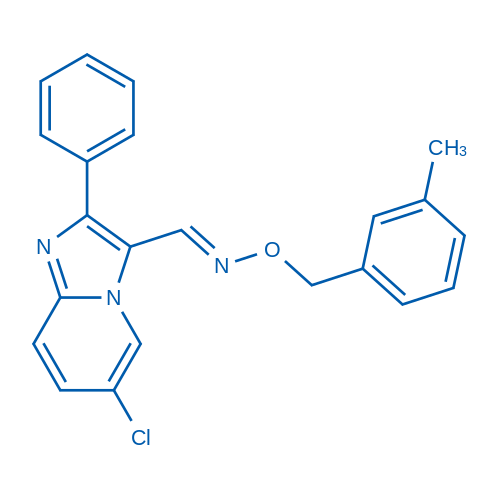 (E)-({6-chloro-2-phenylimidazo[1,2-a]pyridin-3-yl}methylidene)[(3-methylphenyl)methoxy]amine 1g