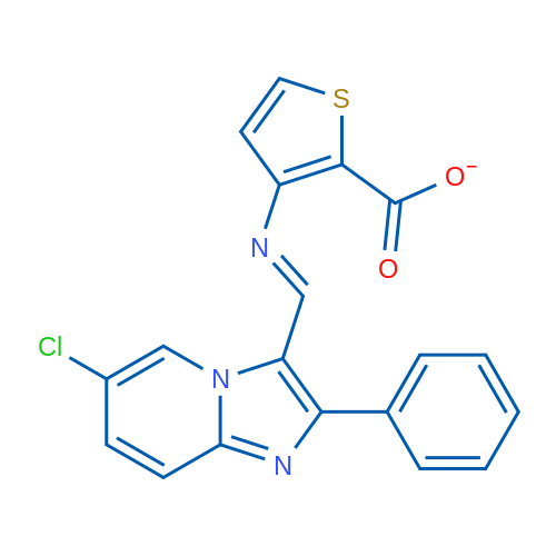 (E)-({6-chloro-2-phenylimidazo[1,2-a]pyridin-3-yl}methylidene)amino thiophene-2-carboxylate 1g