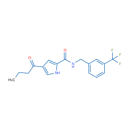4-Butanoyl-N-{[3-(trifluoromethyl)phenyl]methyl}-1H-pyrrole-2-carboxamide 1g