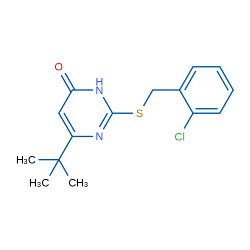 6-tert-Butyl-2-{[(2-chlorophenyl)methyl]sulfanyl}-3,4-dihydropyrimidin-4-one 1g