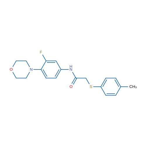 N-[3-Fluoro-4-(morpholin-4-yl)phenyl]-2-[(4-methylphenyl)sulfanyl]acetamide 1g