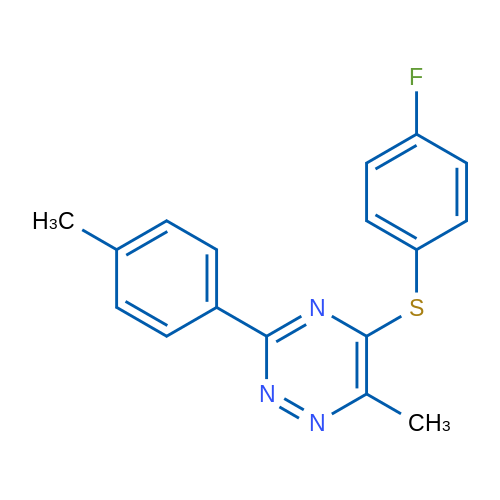 5-[(4-Fluorophenyl)sulfanyl]-6-methyl-3-(4-methylphenyl)-1,2,4-triazine 1g