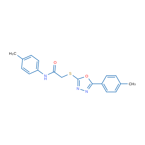 N-(p-Tolyl)-2-((5-(p-tolyl)-1,3,4-oxadiazol-2-yl)thio)acetamide 1g