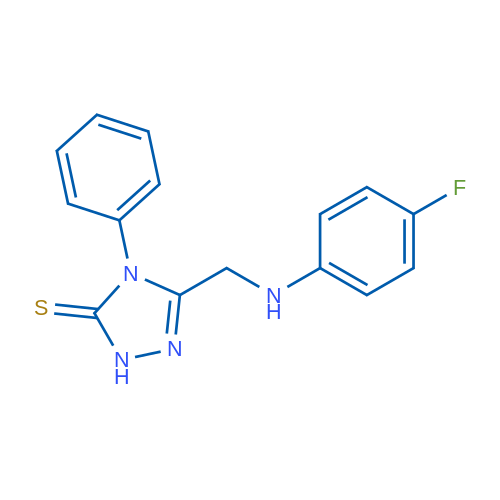 3-(((4-Fluorophenyl)amino)methyl)-4-phenyl-1H-1,2,4-triazole-5(4H)-thione 1g