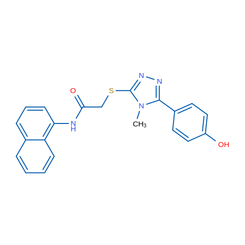 2-((5-(4-Hydroxyphenyl)-4-methyl-4H-1,2,4-triazol-3-yl)thio)-N-(naphthalen-1-yl)acetamide 1g