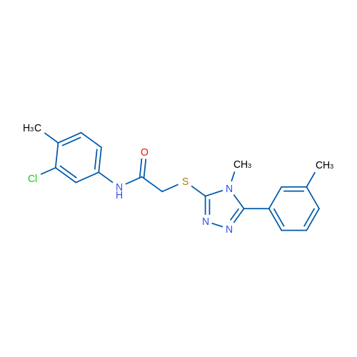 N-(3-Chloro-4-methylphenyl)-2-{[4-methyl-5-(3-methylphenyl)-4H-1,2,4-triazol-3-yl]sulfanyl}acetamide 10mg