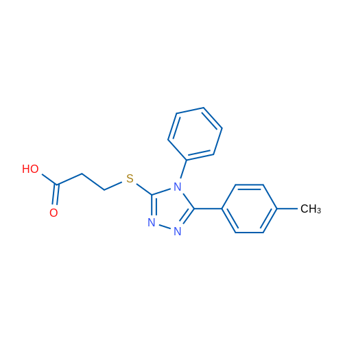 3-((4-Phenyl-5-(p-tolyl)-4H-1,2,4-triazol-3-yl)thio)propanoic acid 1g